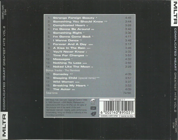 Michael Learns To Rock - Complicated Heart - Greatest Hits Vol.2 (CD, Comp) - Image 2