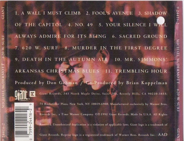 Michael McDermott - 620 W. Surf (CD, Album) - Image 2