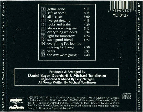 Michael Tomlinson - Face Up In The Rain (CD, Album) - Image 2