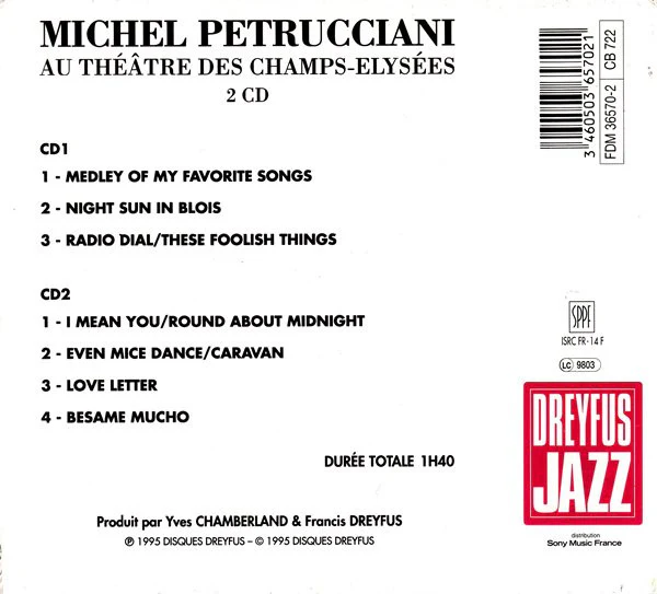 Michel Petrucciani - Au Théâtre Des Champs-Elysées (2xCD, Album, Dig) - Image 2