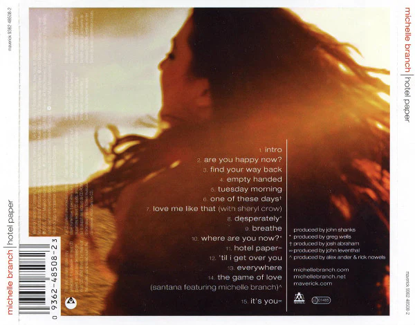 Michelle Branch - Hotel Paper (CD, Album, Copy Prot.) - Image 2