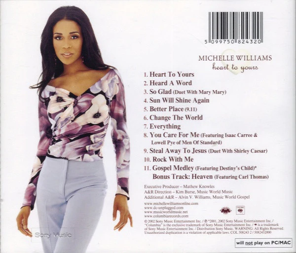 Michelle Williams - Heart To Yours (CD, Album, Copy Prot.) - Image 4