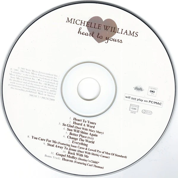 Michelle Williams - Heart To Yours (CD, Album, Copy Prot.) - Image 5