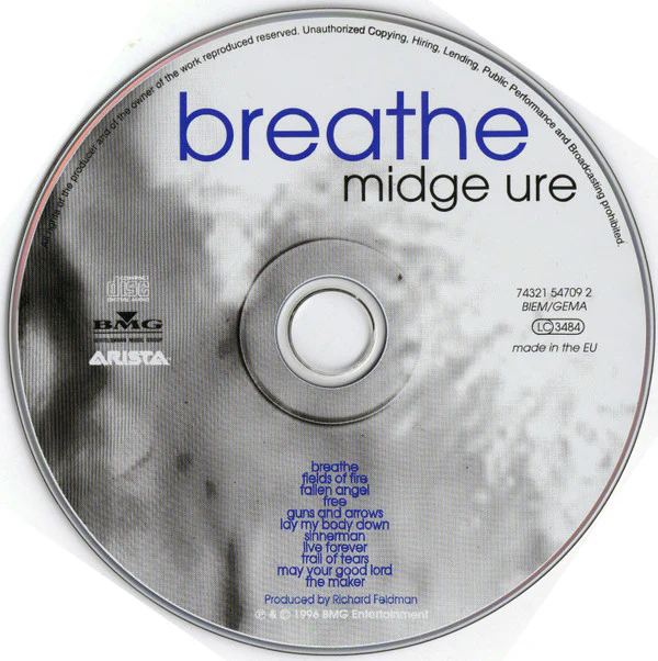 Midge Ure - Breathe (CD, Album) - Image 5