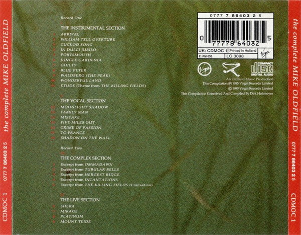 Mike Oldfield - The Complete Mike Oldfield (2xCD, Comp, RE) - Image 2