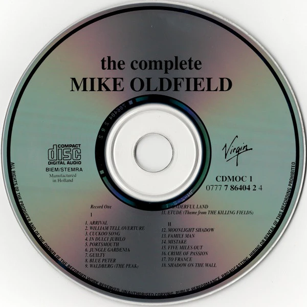 Mike Oldfield - The Complete Mike Oldfield (2xCD, Comp, RE) - Image 3