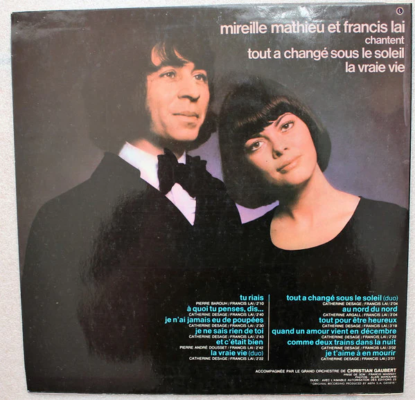 Mireille Mathieu - Chante Francis Lai (LP, Album) - Image 2