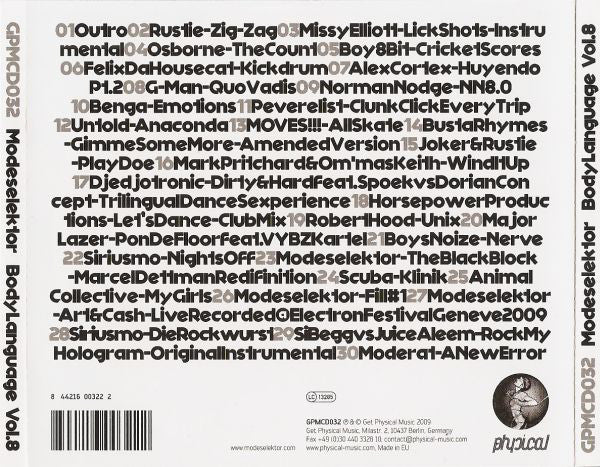 Modeselektor - Body Language Vol. 8 (CD, Mixed) - Image 2
