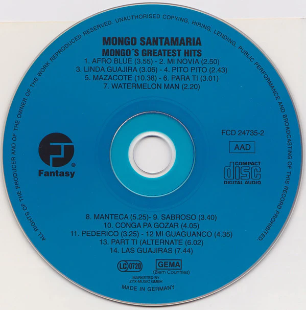 Mongo Santamaria - Mongo's Greatest Hits (CD, Comp, RM) - Image 3