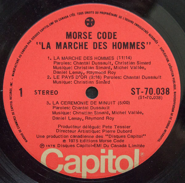 Morse Code - La Marche Des Hommes (LP, Album) - Image 3