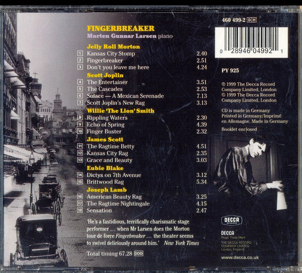 Morten Gunnar Larsen - Fingerbreaker: Classics Of Ragtime And Early Jazz Piano (CD, Album) - Image 2