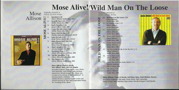 Mose Allison - Mose Alive! / Wild Man On The Loose  (CD, Comp) - Image 4