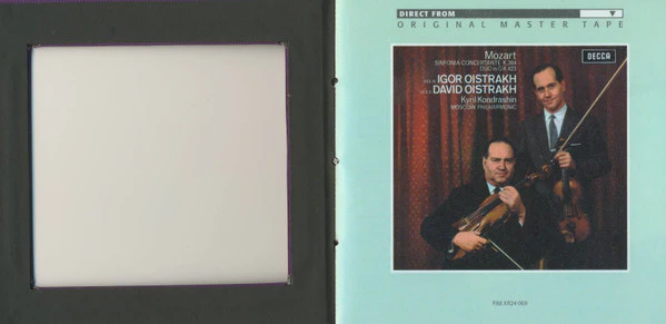 Mozart*, Igor Oistrakh*, David Oistrakh*, Kyril Kondrashin*, Moscow Philharmonic* - Sinfonia Concertante K.364 / Duo In G K.423 (XRCD, Album, RE, RM) - Image 2