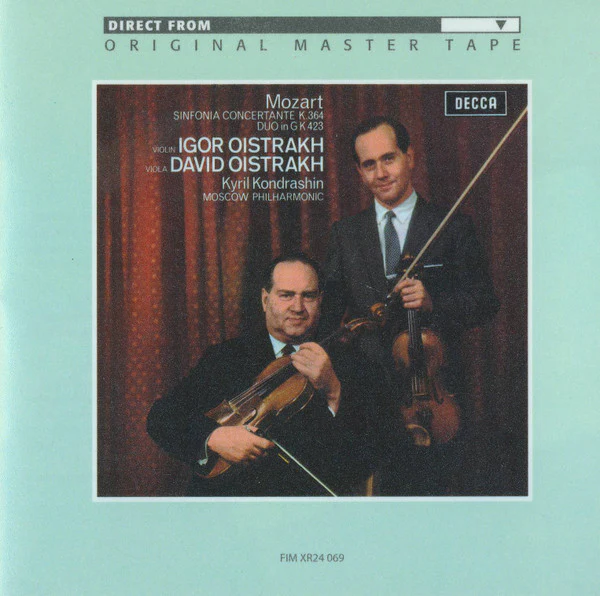 Mozart*, Igor Oistrakh*, David Oistrakh*, Kyril Kondrashin*, Moscow Philharmonic* - Sinfonia Concertante K.364 / Duo In G K.423 (XRCD, Album, RE, RM) - Image 3