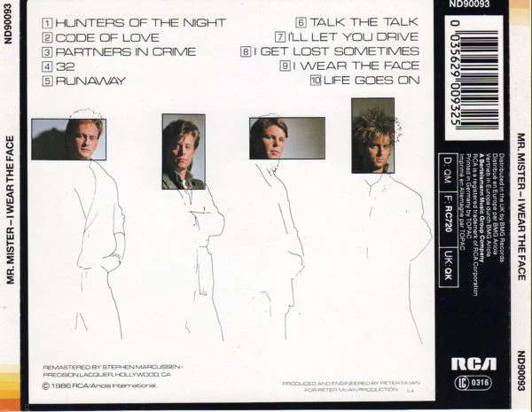 Mr. Mister - I Wear The Face (CD, Album, RE, RM) - Image 2