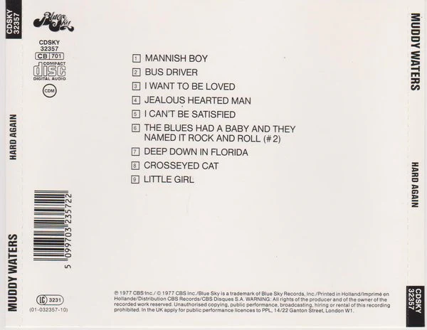 Muddy Waters - Hard Again (CD, Album, RE) - Image 2