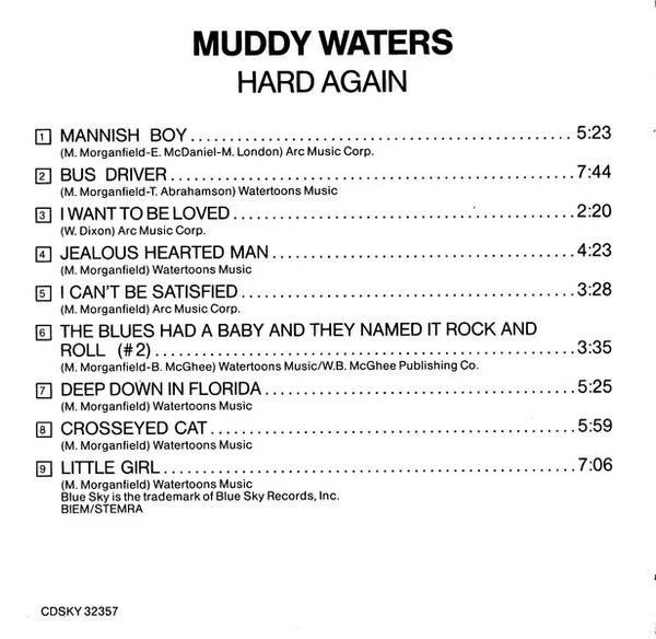 Muddy Waters - Hard Again (CD, Album, RE) - Image 4