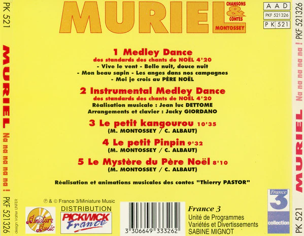 Muriel Montossey - Na Na Na Na Na ! Medley Dance (CD, Maxi) - Image 2