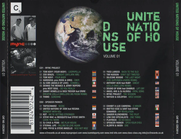 MYNC Project & Spencer Parker - United Nations Of House Volume 01 (2xCD, Comp, Mixed) - Image 2