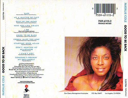 Natalie Cole - Good To Be Back (CD, Album) - Image 2