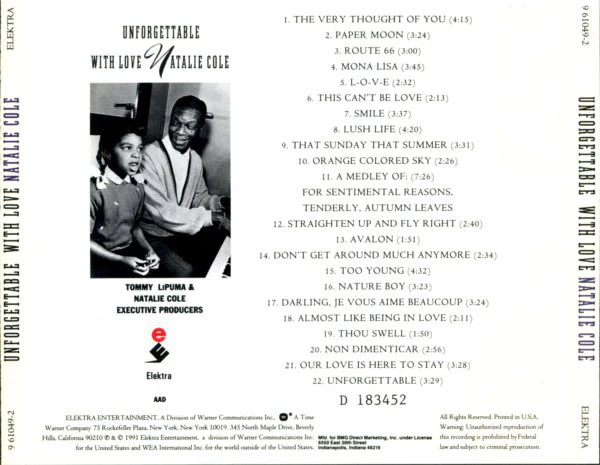 Natalie Cole - Unforgettable With Love (CD, Album, Club) - Image 2