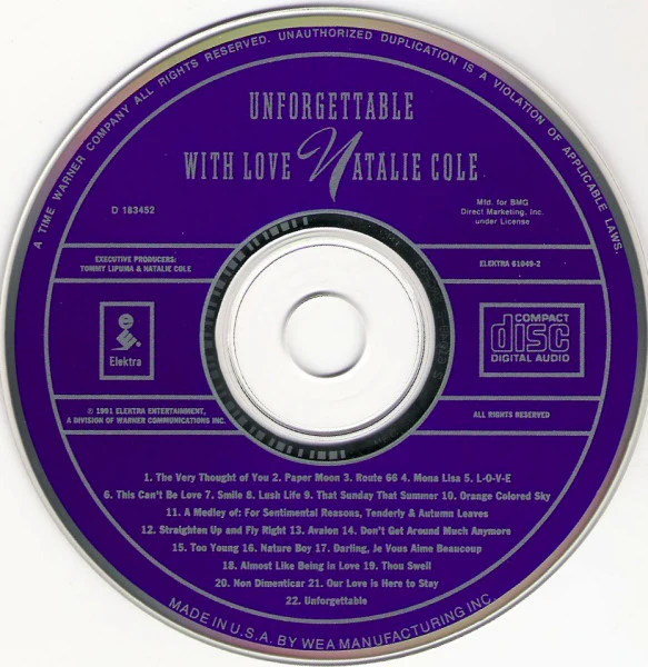 Natalie Cole - Unforgettable With Love (CD, Album, Club) - Image 3