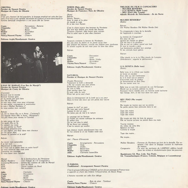Nazaré Pereira - Natureza (LP, Album) - Image 5