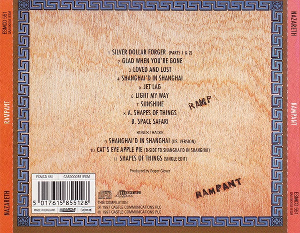 Nazareth - Rampant (CD, Album, RE, RM) - Image 2