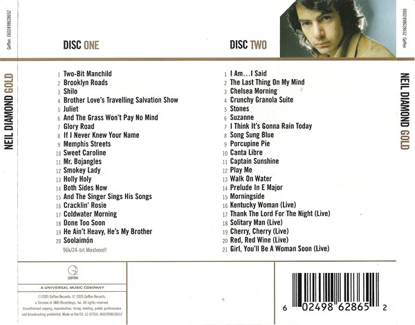 Neil Diamond - Gold (2xCD, Comp, RM) - Image 2