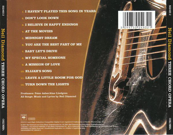 Neil Diamond - Three Chord Opera (HDCD, Album) - Image 2