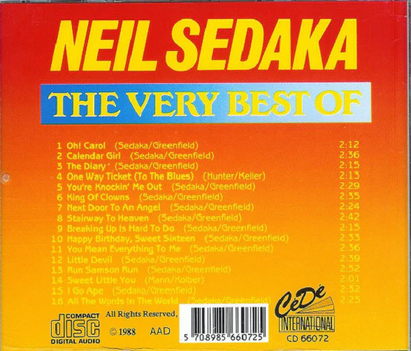Neil Sedaka - The Very Best Of (CD, Comp) - Image 2