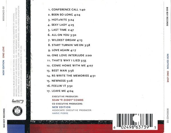 New Edition - One Love (CD, Album) - Image 3