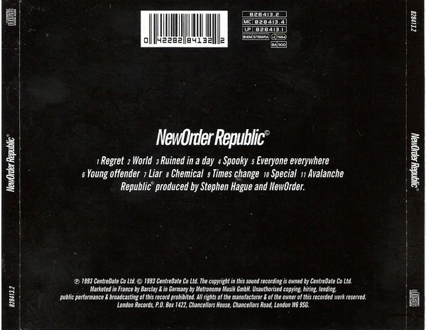 NewOrder* - Republic (CD, Album, RP) - Image 2
