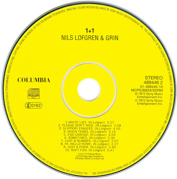 Nils Lofgren & Grin - 1+1 (CD, Album, RE) - Image 3