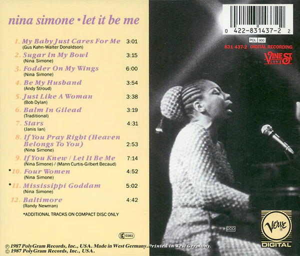 Nina Simone - Let It Be Me (CD, Album, RE) - Image 4