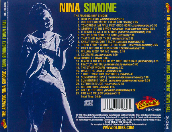 Nina Simone - The Amazing Nina Simone / Nina Simone At Town Hall (CD, Comp) - Image 2