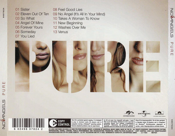 No Angels - Pure (CD, Album, Copy Prot.) - Image 2