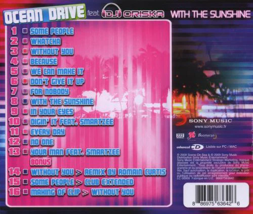 Ocean Drive (2) Feat. DJ Oriska - With The Sunshine (CD, Album, Enh) - Image 2