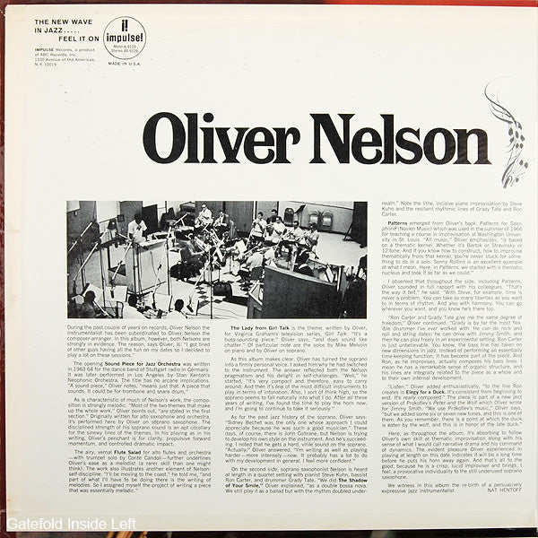 Oliver Nelson - Sound Pieces (LP, Album, Gat) - Image 2