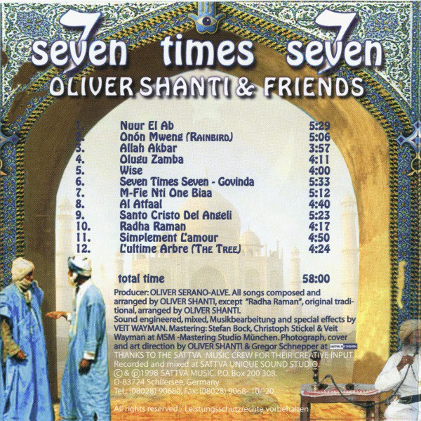 Oliver Shanti & Friends - Seven Times Seven (CD, Album) - Image 2
