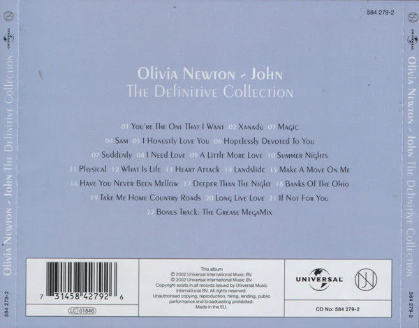 Olivia Newton-John - The Definitive Collection (CD, Comp, RP) - Image 2