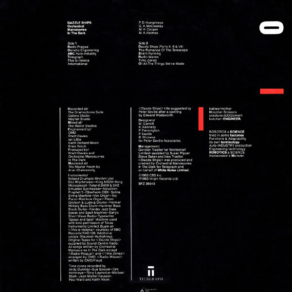 OMD* - Dazzle Ships (LP, Album) - Image 3