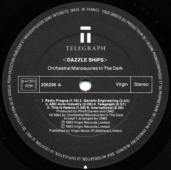 OMD* - Dazzle Ships (LP, Album) - Image 5