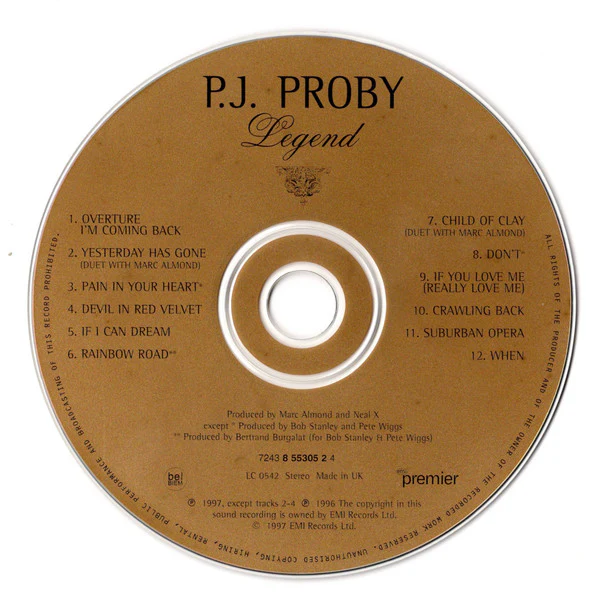 P.J. Proby - Legend (CD, Album) - Image 3