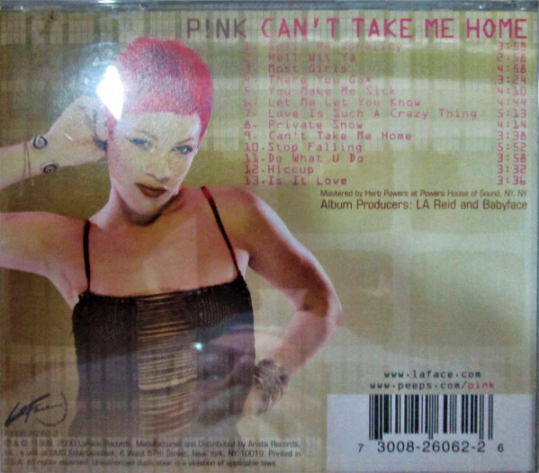 P!NK - Can't Take Me Home (CD, Album) - Image 4