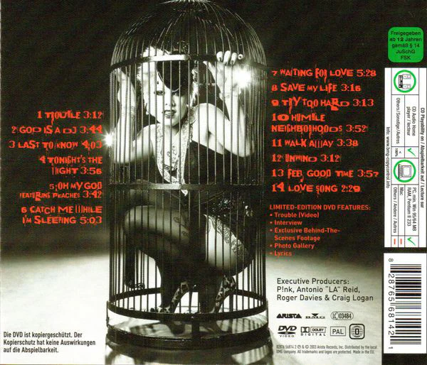 P!NK - Try This (CD, Album, Copy Prot. + DVD-V, Ltd, PAL) - Image 2