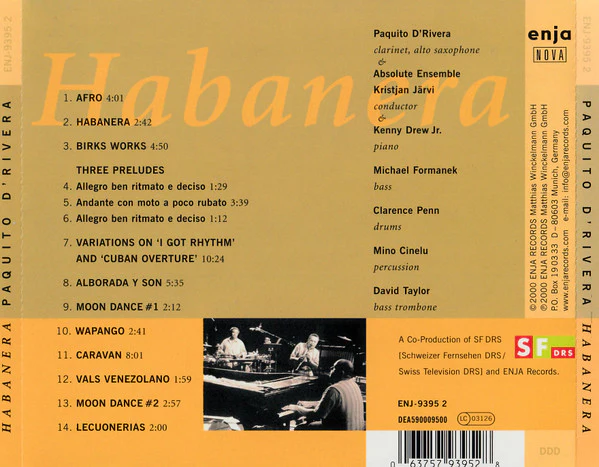 Paquito D'Rivera - Habanera (CD, Album) - Image 2