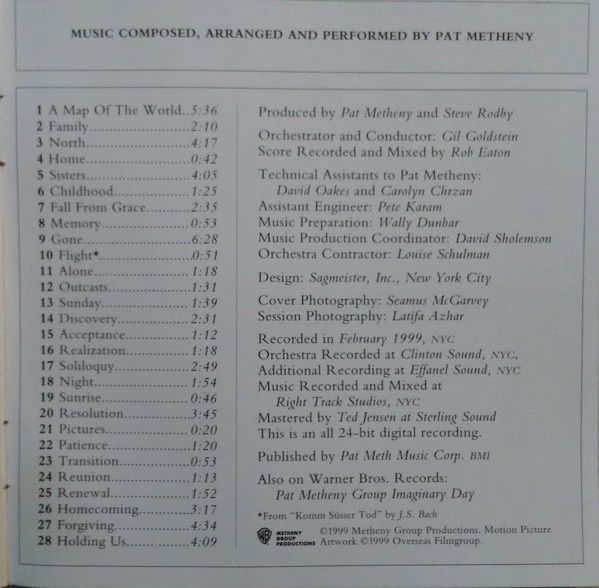 Pat Metheny - A Map Of The World (CD, Album) - Image 5