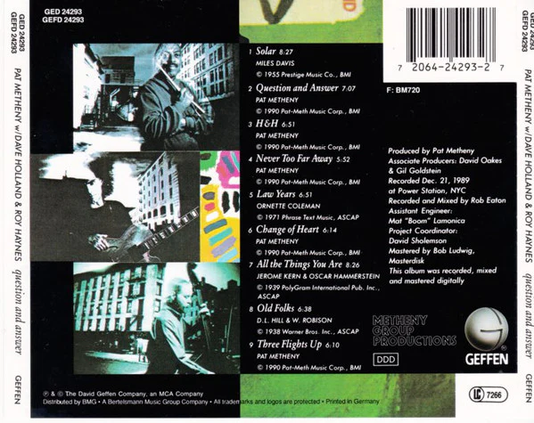 Pat Metheny W/ Dave Holland & Roy Haynes - Question And Answer (CD, Album) - Image 2