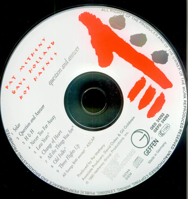 Pat Metheny W/ Dave Holland & Roy Haynes - Question And Answer (CD, Album) - Image 3